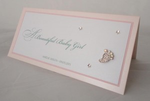 Sparkly Foot Baby Girl Card